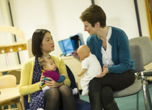 Breastfeeding counsellor at work in Cambridge