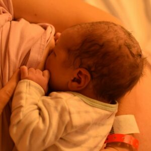 photo of baby breastfeeding